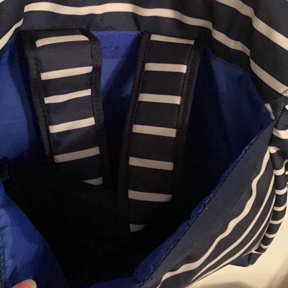 Boys shoulder/ backpack navy and white stripes - Picture 4 of 6